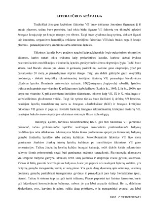ŽMOGAUS KRAUJO KREŠĖJIMO FAKTORIAUS VII TRANSGENO IŠSKYRIMAS PANAUDOJANT ŽUVŲ EMBRIONUS IR SPECIALIAI INFEKUOTAS LĄSTELES. Paveikslėlis 3