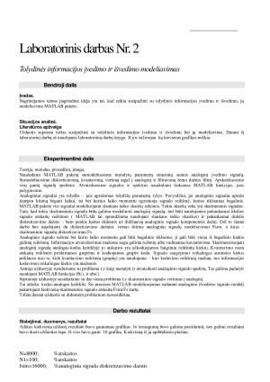 Tolydinės informacijos įvedimo ir išvedimo modeliavimas. Paveikslėlis 2
