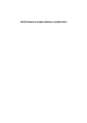 NĖŠČIOSIOS PASIRUOŠIMAS GIMDYMUI. Paveikslėlis 1