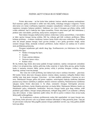 ŠIUOLAIKINIŲ NEJUDRIŲ ŽMONIŲ SVEIKATOS PROBLEMOS SENATVĖJE. Paveikslėlis 3