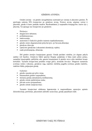 Kraujavimas placentiniu ir ankstyvuoju pogimdyminiu laikotarpiu. Paveikslėlis 4