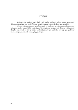 Kraujavimas placentiniu ir ankstyvuoju pogimdyminiu laikotarpiu. Paveikslėlis 8