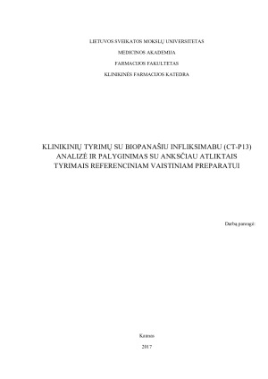 KLINIKINIŲ TYRIMŲ SU BIOPANAŠIU INFLIKSIMABU (CT-P13) ANALIZĖ IR PALYGINIMAS SU ANKSČIAU ATLIKTAIS TYRIMAIS REFERENCINIAM VAISTINIAM PREPARATUI. Paveikslėlis 1