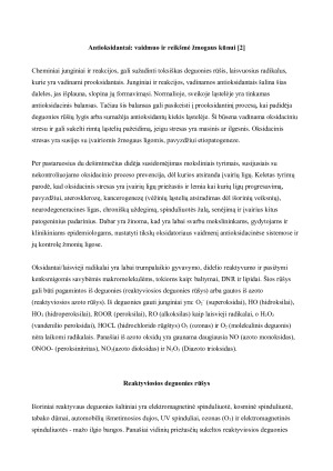 Antioksidantų ir laisvųjų radikalų reikšmė žmogaus organizmui. Paveikslėlis 3