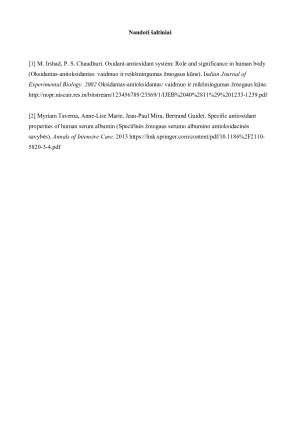 Antioksidantų ir laisvųjų radikalų reikšmė žmogaus organizmui. Paveikslėlis 8