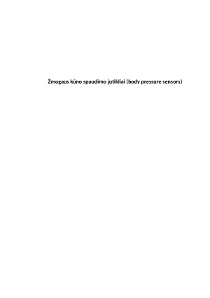 Žmogaus kūno spaudimo jutikliai