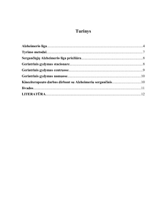 ALZHEIMERIO LIGA SERGANČIŲJŲ GERIATRINĖ REABILITACIJA. Paveikslėlis 2