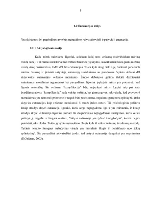 EUTANAZIJA, ŽMOGAUS TEISĖ AR ŽMOGAUS TEISĖS Į GYVYBĘ PAŽEIDIMAS. Paveikslėlis 5