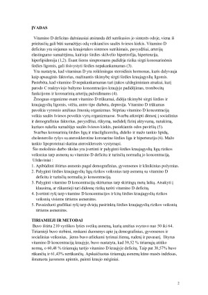 VITAMINO D RYŠYS SU ŠIRDIES KRAUJAGYSLIŲ LIGŲ RIZIKOS VEIKSNIAIS SVEIKIEMS ASMENIMS (PJŪVINĖ ANALIZĖ). Paveikslėlis 2