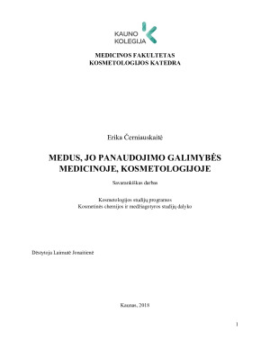 MEDUS, JO PANAUDOJIMO GALIMYBĖS MEDICINOJE, KOSMETOLOGIJOJE