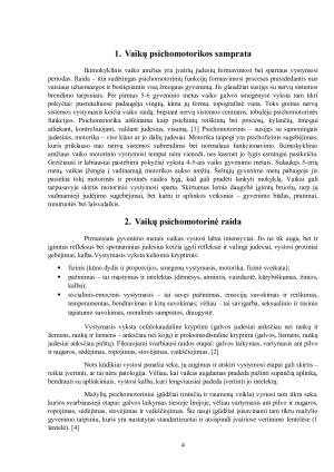 Kūdikių ir vaikų psichomotorinė raida ir jos vertinimas. Paveikslėlis 4