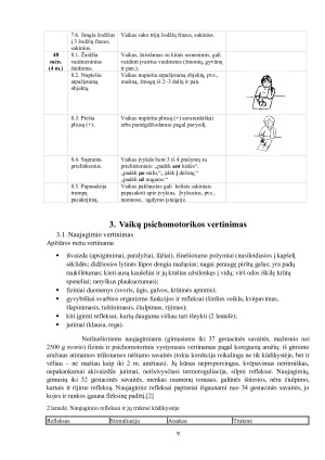 Kūdikių ir vaikų psichomotorinė raida ir jos vertinimas. Paveikslėlis 9