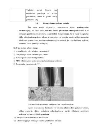 OSTEOSARKOMOS KLINIKINIAI SIMPTOMAI IR LIGONIŲ SLAUGA. Paveikslėlis 10