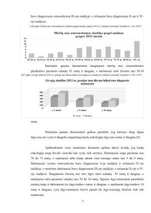 OSTEOSARKOMOS KLINIKINIAI SIMPTOMAI IR LIGONIŲ SLAUGA. Paveikslėlis 5