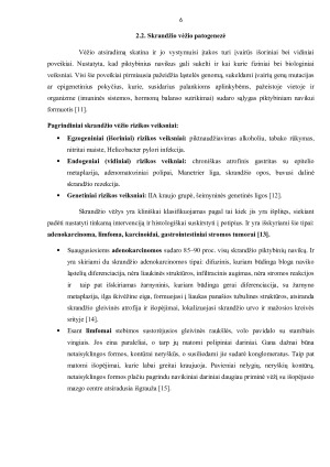 SKRANDŽIO VĖŽIO KLINIKINIAI SIMPTOMAI IR LIGONIŲ SLAUGA. Paveikslėlis 6