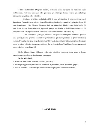 SITUACIJOS ANALIZĖ. Kosmetinių procedūrų atlikimo metodikos savarankiškas darbas. Paveikslėlis 3