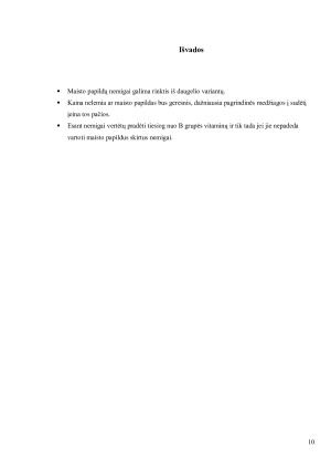 Maisto papildai nemigai. Sudeties analizė ir rinkos atstovų pavyzdžiai. Paveikslėlis 10