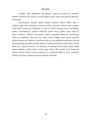 KINEZITERAPIJOS YPATUMAI VAIKAMS TURINTIEMS ĮVAIRIŲ NEGALIŲ. Paveikslėlis 10