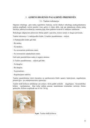 Kompensacinės ir pagalbinės priemonės, naudojamos kasdienėse veiklose. Paveikslėlis 10