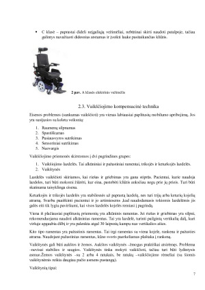 Kompensacinės ir pagalbinės priemonės, naudojamos kasdienėse veiklose. Paveikslėlis 7