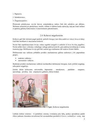 Kompensacinės ir pagalbinės priemonės, naudojamos kasdienėse veiklose. Paveikslėlis 8