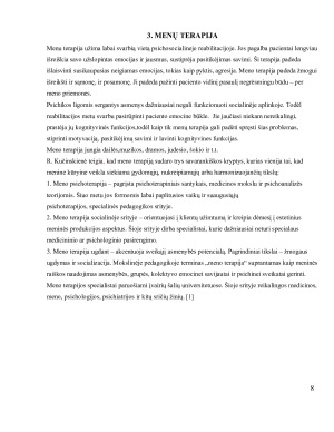 MENO TERAPIJOS  VEIKLOS ASMENIMS TURINTIEMS PSICHIKOS SVEIKATOS SUTRIKIMŲ. Paveikslėlis 8