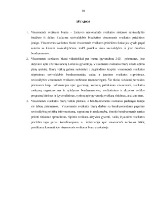 Savivaldybių visuomenės sveikatos biurų veikla stiprinant bendruomenės sveikatą. Paveikslėlis 10