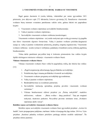 Savivaldybių visuomenės sveikatos biurų veikla stiprinant bendruomenės sveikatą. Paveikslėlis 5
