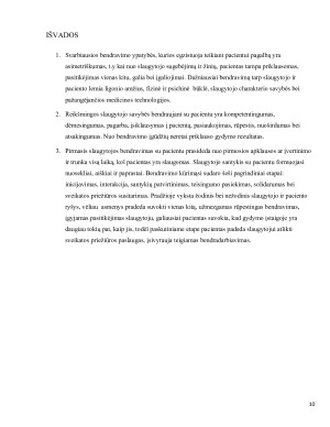 SLAUGYTOJO IR PACIENTO SANTYKIS. Paveikslėlis 10