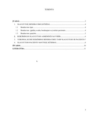 SLAUGYTOJO IR PACIENTO SANTYKIS. Paveikslėlis 2