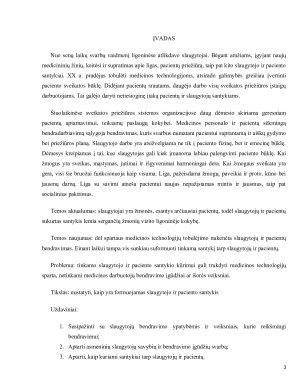 SLAUGYTOJO IR PACIENTO SANTYKIS. Paveikslėlis 3