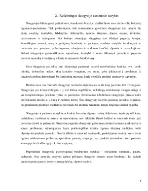 SLAUGYTOJO IR PACIENTO SANTYKIS. Paveikslėlis 6