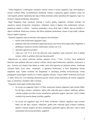 NEGALIOS NUSTATYMAS, ĮVERTINIMO METODIKA, PRINCIPAI, ORGANIZAVIMAS, INSTITUCIJOS LIETUVOJE. Paveikslėlis 6