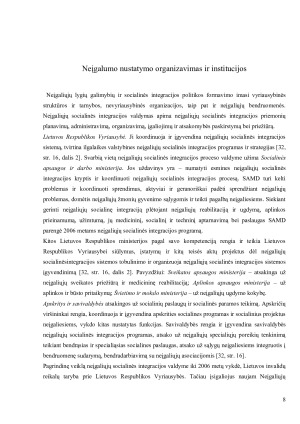 NEGALIOS NUSTATYMAS, ĮVERTINIMO METODIKA, PRINCIPAI, ORGANIZAVIMAS, INSTITUCIJOS LIETUVOJE. Paveikslėlis 8