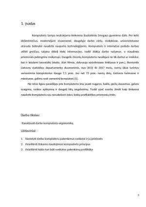 Darbo kompiuteriu ergonomika. Sveikatos pakenkimų profilaktika. Paveikslėlis 3