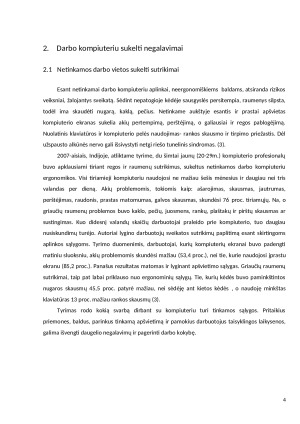 Darbo kompiuteriu ergonomika. Sveikatos pakenkimų profilaktika. Paveikslėlis 4