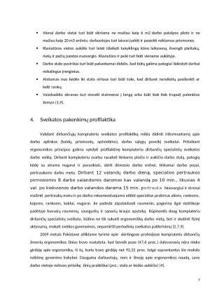 Darbo kompiuteriu ergonomika. Sveikatos pakenkimų profilaktika. Paveikslėlis 7