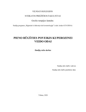 PIENO RŪGŠTIES POVEIKIS KUPEROZINEI VEIDO ODAI