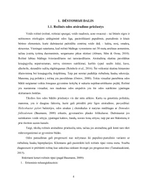 FERMENTINĖS PROCEDŪROS POVEIKIS ROŽINĖS PAVEIKTAI VEIDO ODAI. Paveikslėlis 4