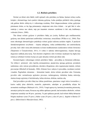 FERMENTINĖS PROCEDŪROS POVEIKIS ROŽINĖS PAVEIKTAI VEIDO ODAI. Paveikslėlis 7