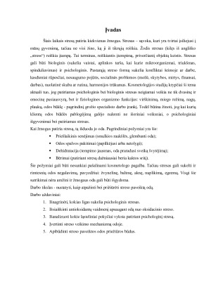 STRESO PAVEIKTOS ODOS PRIEŽIŪRA. Paveikslėlis 3