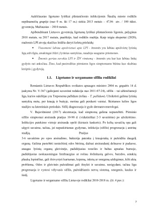 Lytiškai plintančių ligų rodiklių Lietuvoje 2010-2018 m. analizė. Paveikslėlis 7