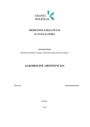 ALKOHOLINĖ ABSTINENCIJA. Paveikslėlis 1