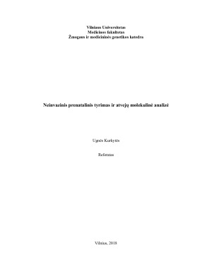 Neinvazinis prenatalinis tyrimas ir atvejų molekulinė analizė