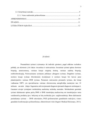 Neinvazinis prenatalinis tyrimas ir atvejų molekulinė analizė. Paveikslėlis 3