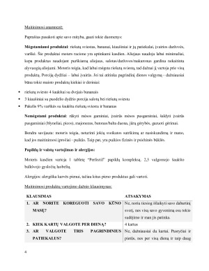 ĮMITIMO IR MAITINIMOSI ĮVERTINIMAS BEI REKOMENDACIJŲ SUTEIKIMAS. Paveikslėlis 4