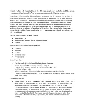 Acetoninių medžiagų susidarymas ir reikšmė cukrinio diabeto komplikacijoms. Paveikslėlis 2