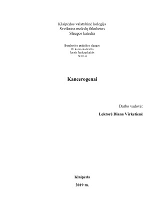 Kancerogenai. Paveikslėlis 1