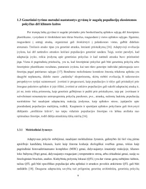 KLIMATO KAITOS KELIAMI POKYČIAI EKOSISTEMOSE IR JŲ ĮTAKA GENETINEI CHARAKTERISTIKAI. Paveikslėlis 9