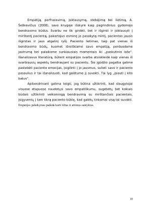 EMPATIJOS SVARBA SLAUGANT MIRŠTANTĮ PACIENTĄ, INTENSYVIOSIOS TERAPIJOS SKYRIUJE. Paveikslėlis 10